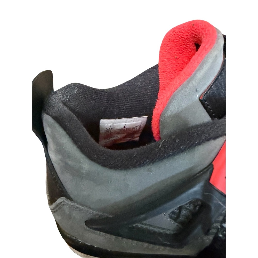 Nike Air Jordan 4 Retro Infrared Dark Grey‎ Cement Black 5.5Y - Picture 8 of 9